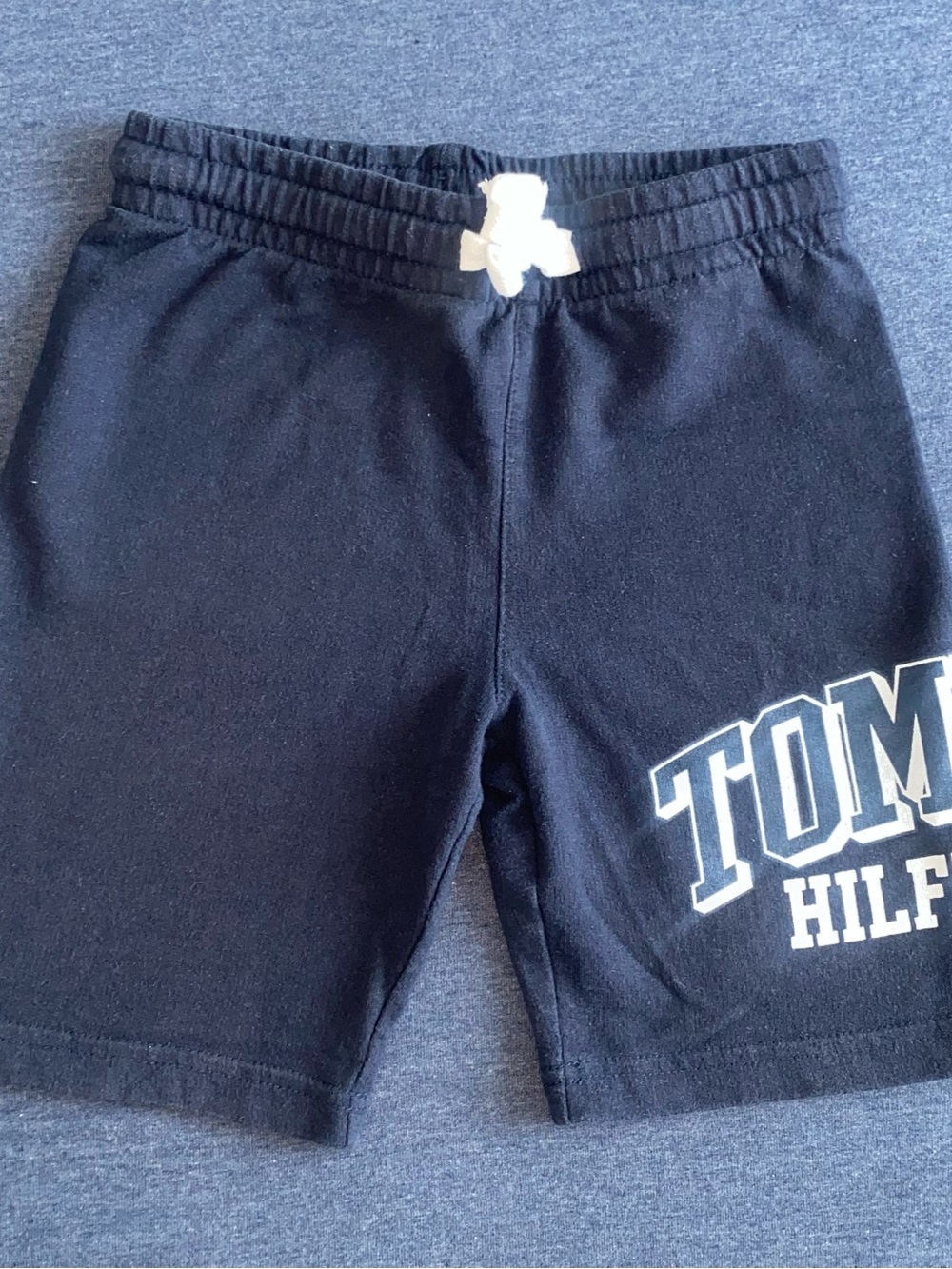 Tommy Hilfiger Blue Kids Logo Shorts with White Drawstring
